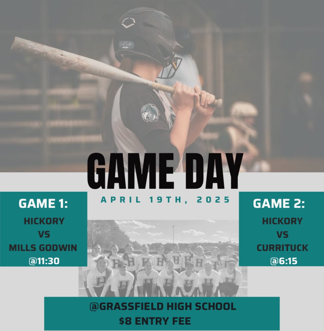 Team 29 games 9 and 10
Mills Godwin and Currituck 
11:30 and 6:15