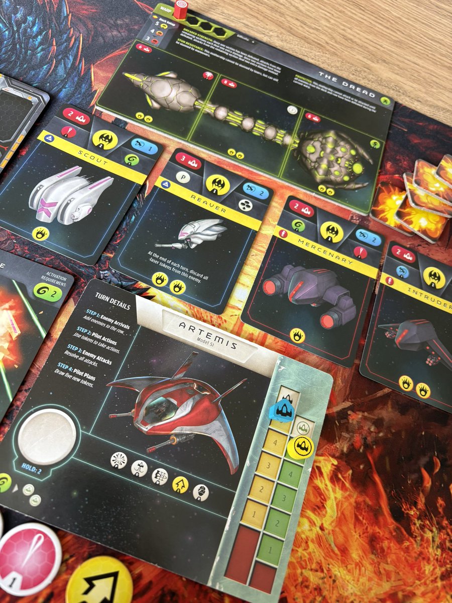 BoardAdd's tweet photo. Saturday morning solo gaming with my first plays of ‘Warps Edge’ @renegadegames.bsky.social 

Absolute gem!

#Saturday #SaturdayMorning #SaturdaySolo #Easter #BoardGames https://t.co/wlt5sBGXQb