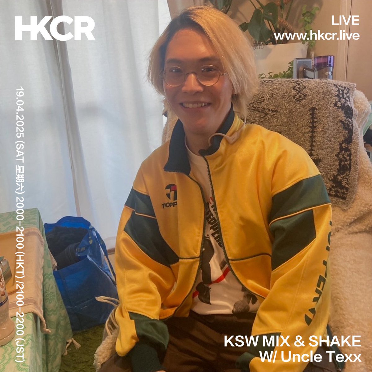 HKCR KSW MIX &amp; SHAKE
4月号 DJ : Uncle Texx
<a href="/Realuncletexx/">𝐋𝐨𝐫𝐝 𝐂𝐋𝐗</a> 
今晩！日本時間 21時から放送です💁‍♀️

hkcr.live