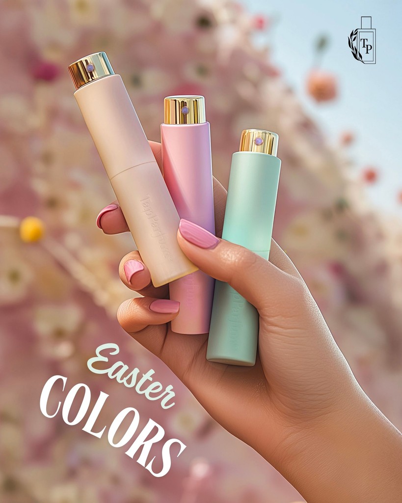 TapParfum's tweet photo. Easter is just around the corner, and what better way to celebrate than with our pastel-colored TP-Sprays? 💛✨ 

🌿 Fill them with your favorite fragrance
♻️ Refill up to 5 times with a refill tube
🎨 Choose from 6 fresh pastel colors

#TapParfum #TPSpray https://t.co/dqpTRnR16y