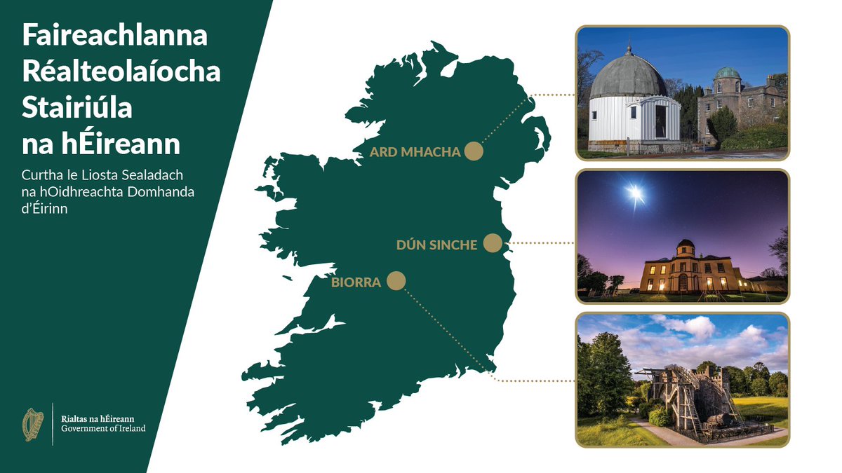 Tá Faireachlanna Réalteolaíocha Stairiúla na hÉireann curtha le Liosta Sealadach na hOidhreachta Domhanda d’Éirinn. Tuilleadh eolais: bit.ly/3Yz9tlY <a href="/opwireland/">Office of Public Works</a> <a href="/JamesBrowneTD/">James Browne TD</a> <a href="/COSullivanTD/">Christopher O’Sullivan TD</a>