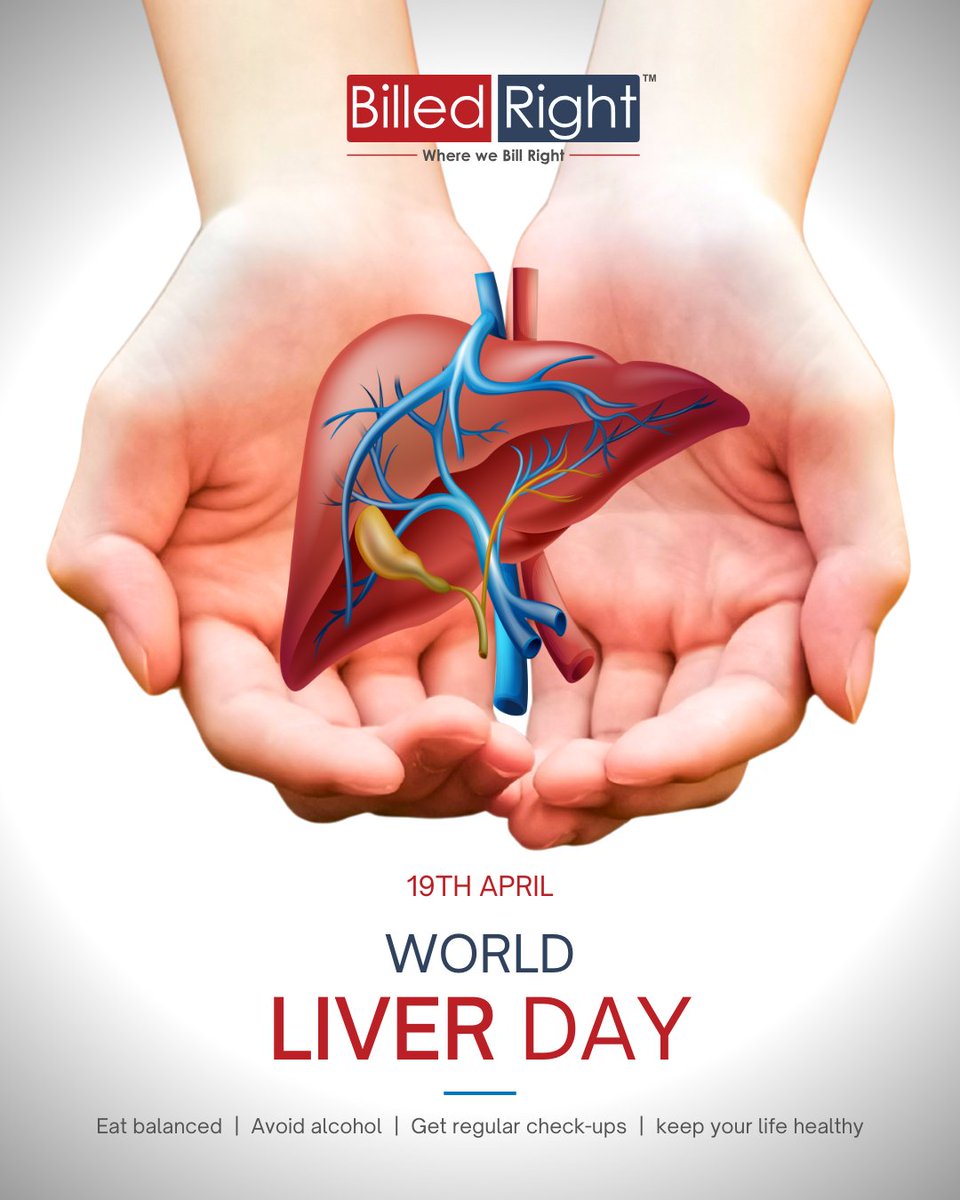 BilledRight's tweet photo. 🧡 World Liver Day🧡
Your liver works 24/7—detoxifying, digesting, storing energy, and keeping your body balanced. But how often do we return the favor?

#WorldLiverDay #LiverHealth #PreventiveCare #BilledRightSupportsCare #RCMSimplified #StrongerTogether #HealthFirst https://t.co/FzEB4LZPPe