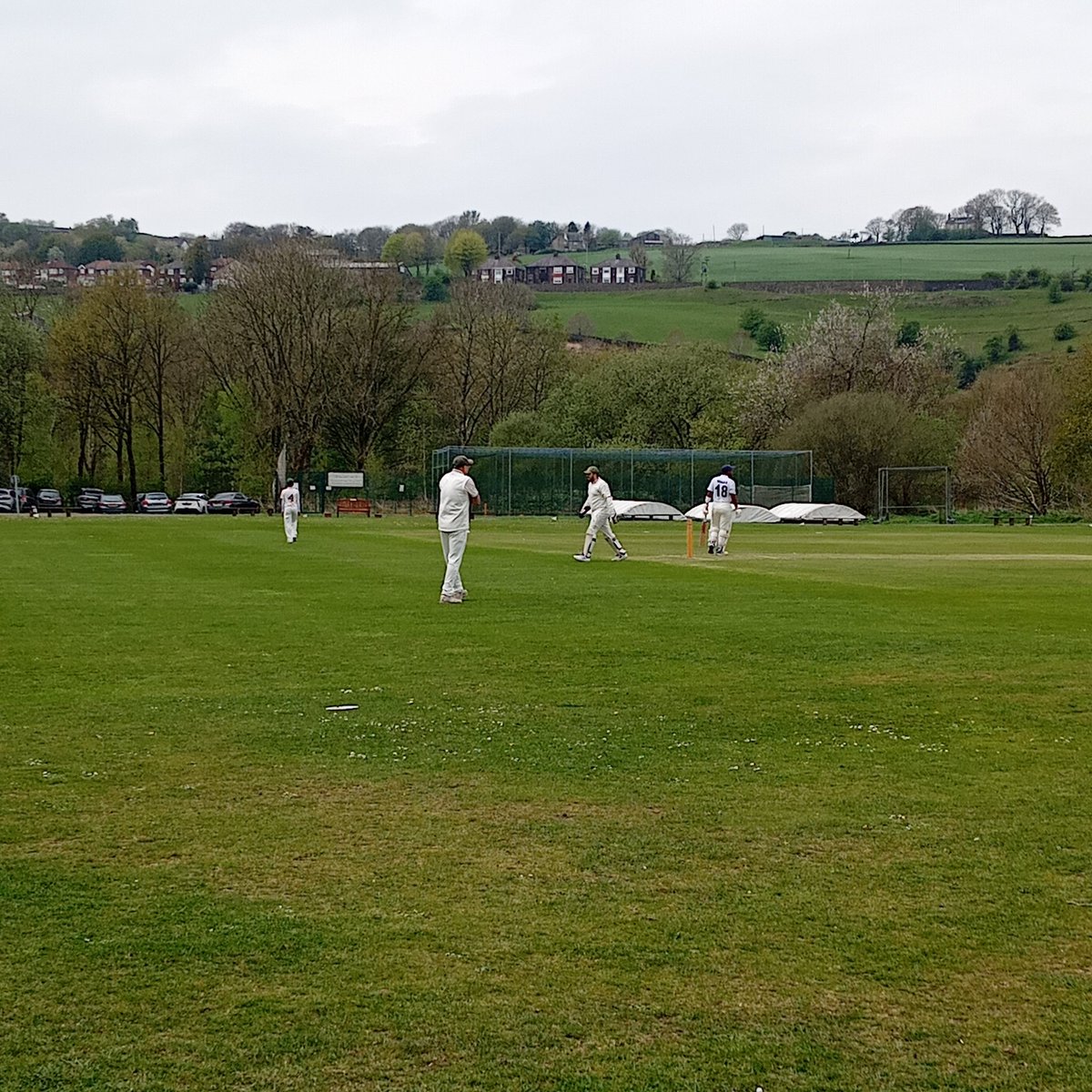 And the season begins for SaddleworthCC 2nd's v Friends United <a href="/SaddleworthCC/">Saddleworth Cricket Club</a> #CricketFever