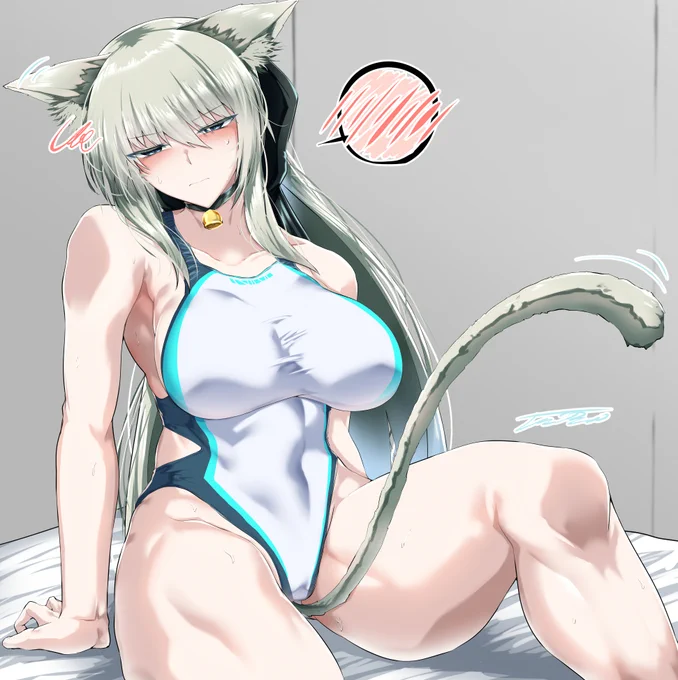 水着+ケモミミシッポ+モルガン陛下(170cm)#FGO 