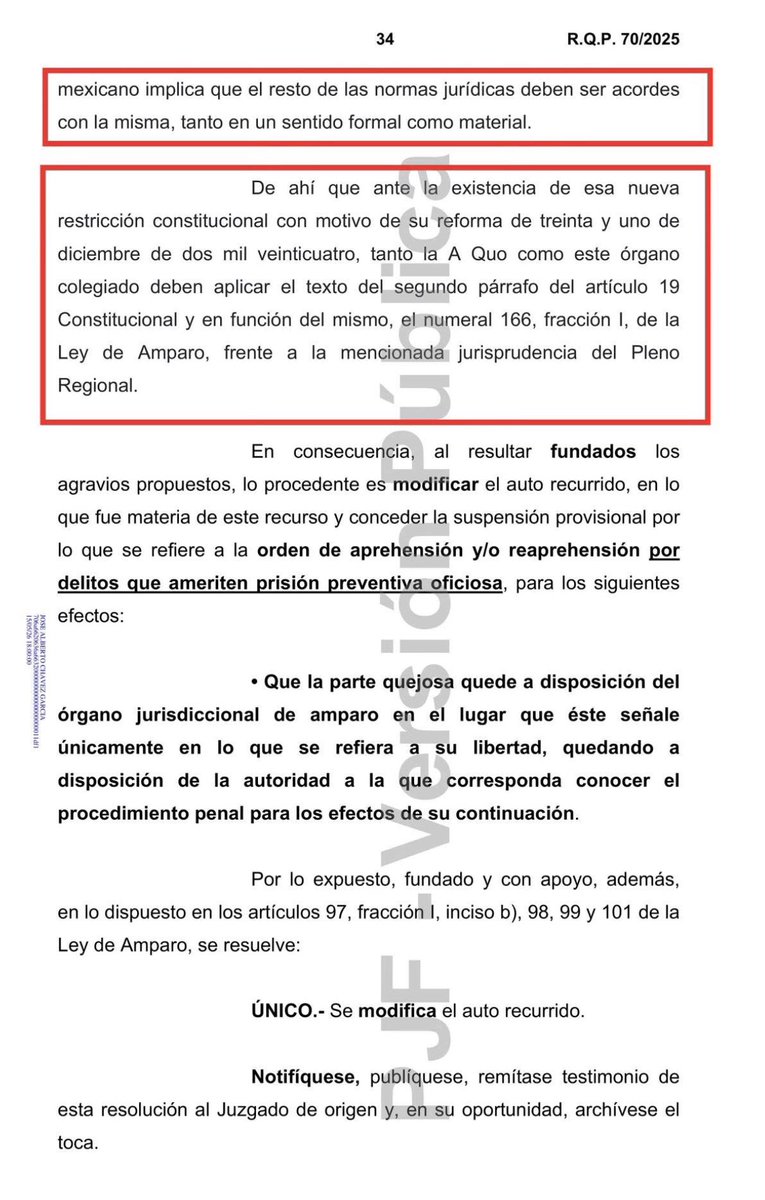 ¿Qué pasa cuando la Constitución no sólo deja de protegerte, sino que te prohíbe defenderte? Eso ocurrió en México con la reforma al artículo 19, publicada el 31 de diciembre de 2024. Ahí, el segundo párrafo fue modificado para incluir una cláusula inédita: los jueces ya no