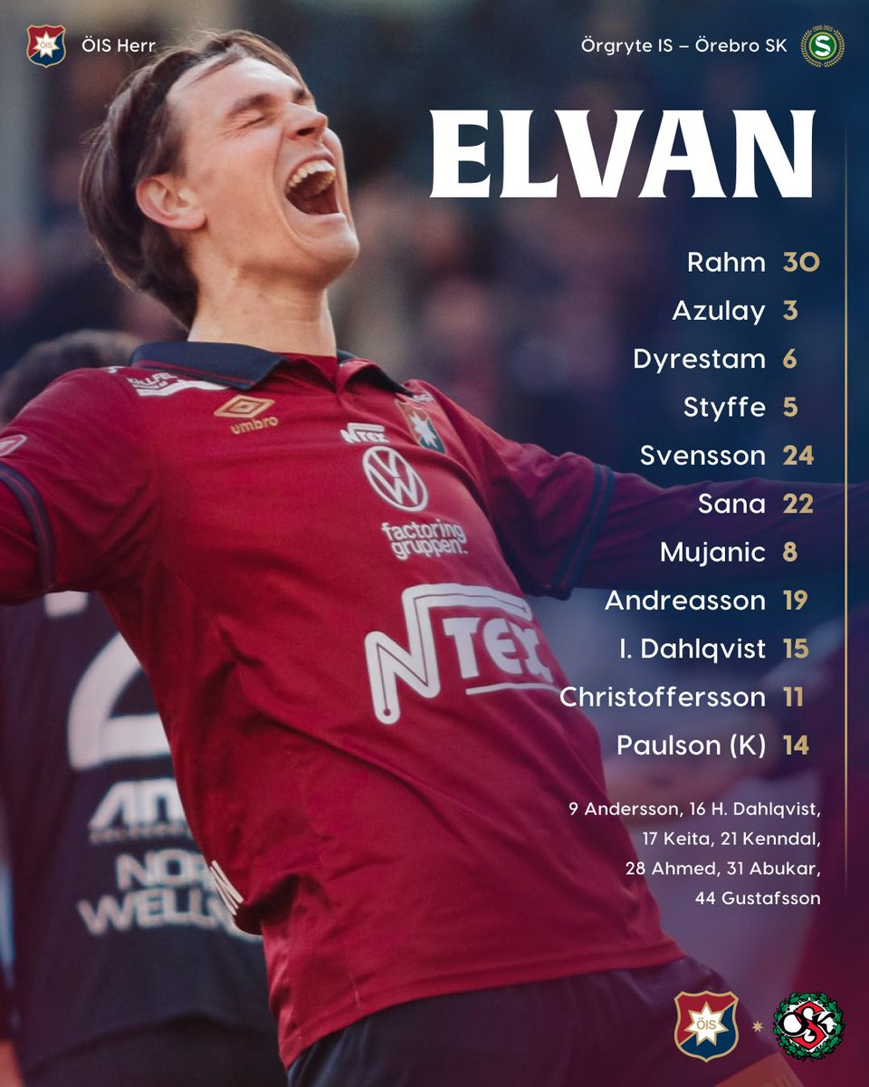 OrgryteFotboll's tweet photo. 🔴🔵 | Startelvan!

Avspark 15:00 på Gamla Ullevi. https://t.co/5Dz04eoHgN