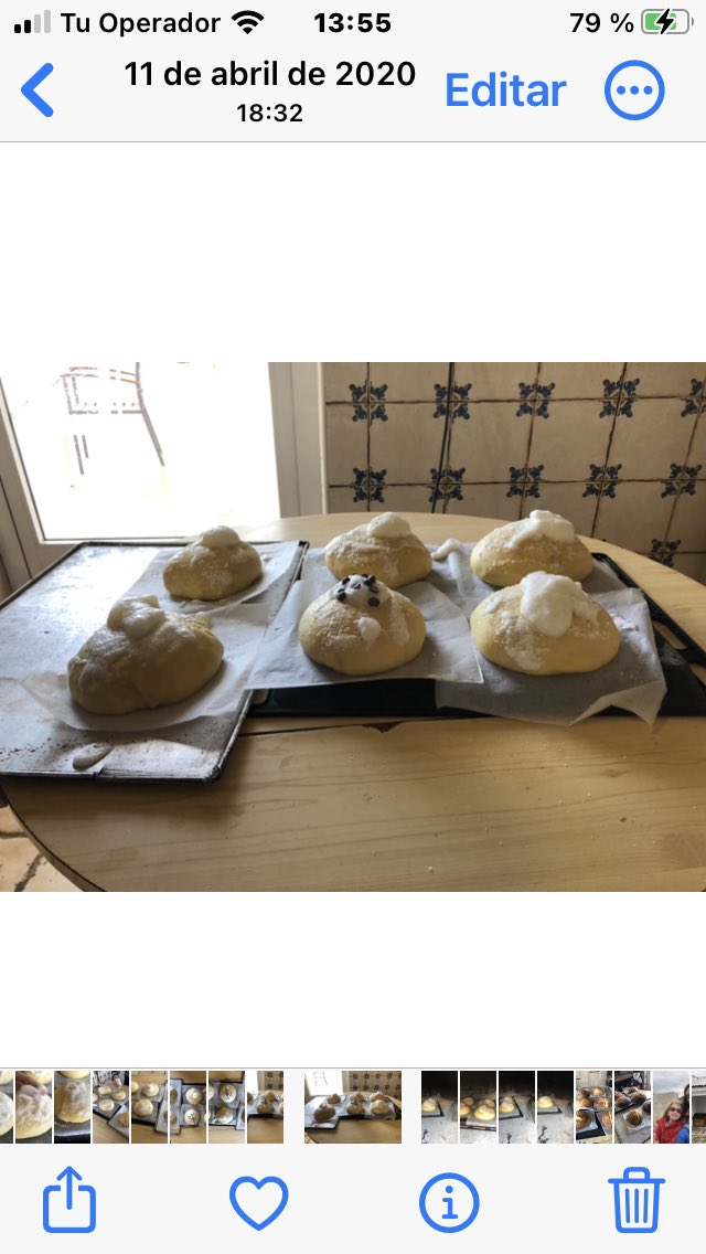 pm_jota's tweet image. Antes de entrar al meu forn, dins del forn i despues apunt de minjar
Mona feta en el chalet , entre alzira i corbers