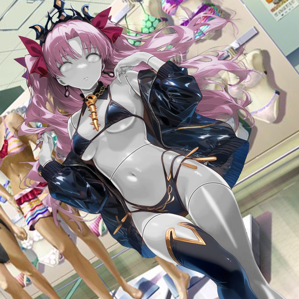 最近工作忙，疲惫ing，随手放一个，懒得做更多差分了，拿AI图改的话，手指，麻烦…………

原图来自于网络，我只是进行了PS处理，如冒犯，请私信  #人形化 #asfr #固め #マネキン化