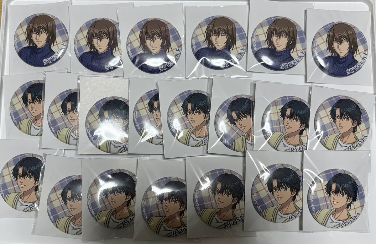 KhmuqS's tweet photo. 【交換】新テニスの王子様　キャラバッジコレクション ジャンフェス 限定 ムービック 椅子 テニプリ

譲）越前 不二 手塚 跡部 QP ルドヴィック

求）幸村

検索からもお気軽にお声がけ下さい。 https://t.co/srPTlu0gDR