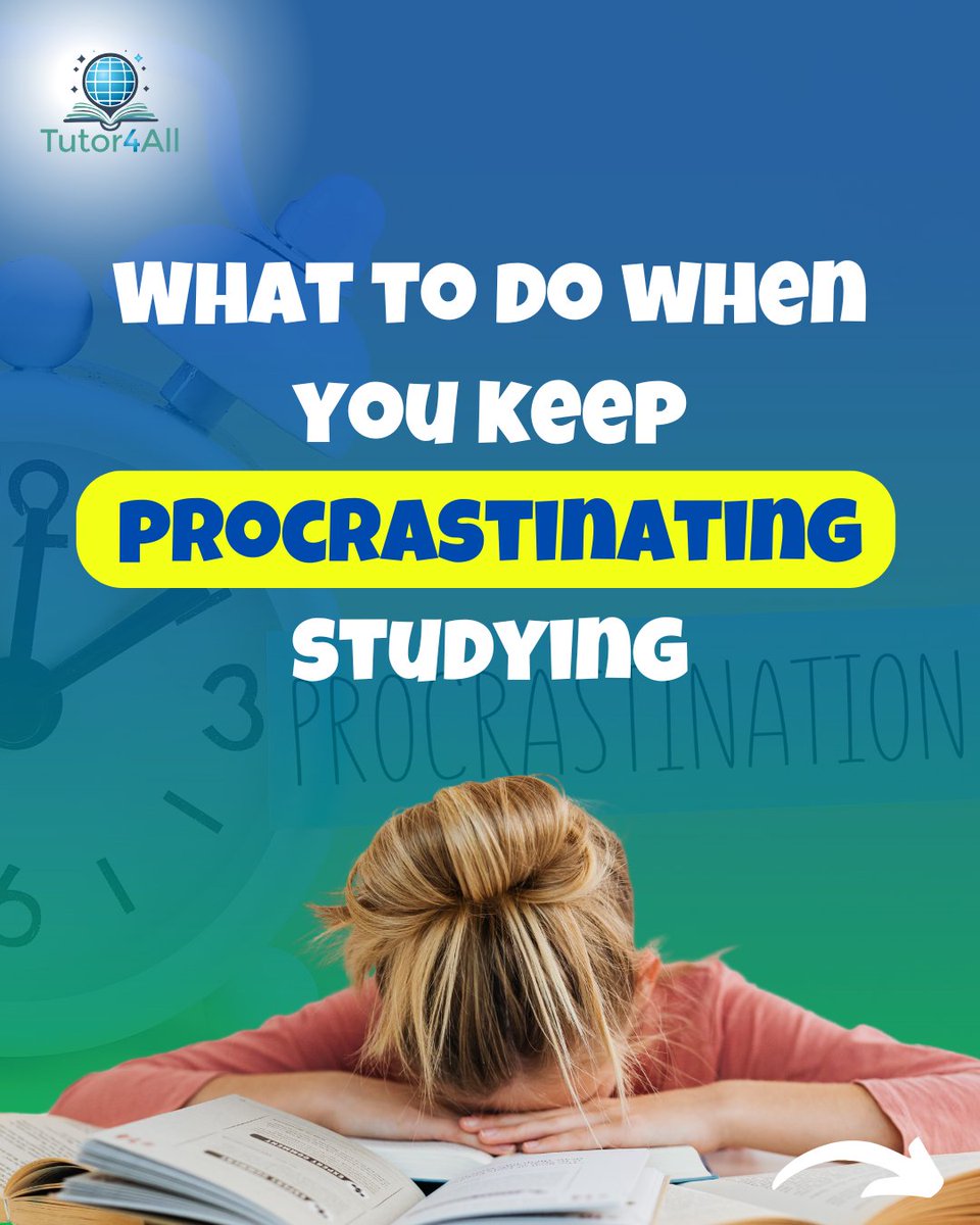 thetutor4all's tweet photo. Struggling with procrastination? Try these tips:

Start with just 2 minutes.
Keep a short to-do list (3-5 tasks).
Use Pomodoro: 25 min study, 5 min break.
Pair studying with something fun.
Reward small wins.

Stay consistent and celebrate progress! #GCSE #ALevel #StudyTips #Focus https://t.co/PAtFpjLxO0