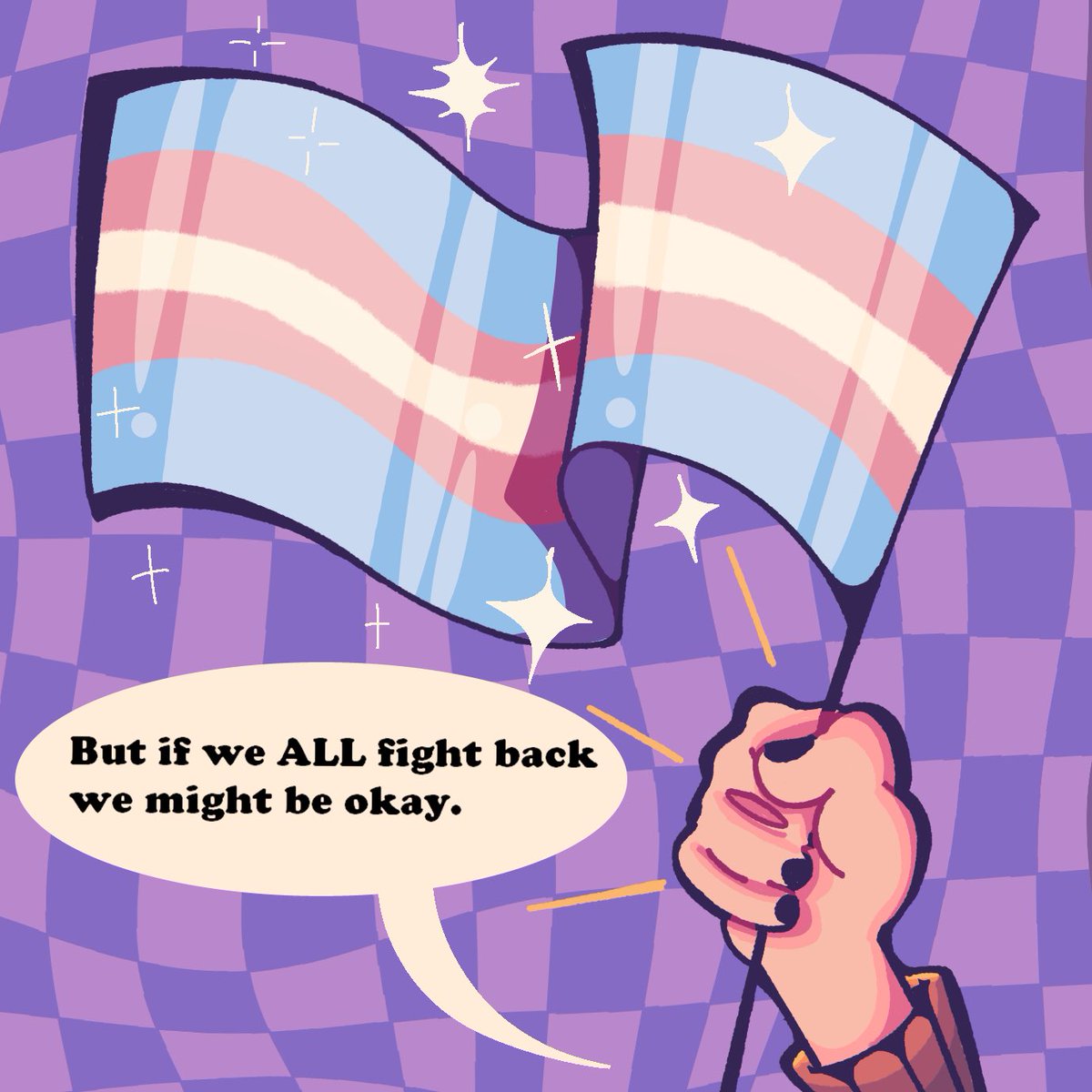 fizzymilkart's tweet photo. Stand up for trans rights! #art #digitalart #trans #TransWomenAreWomen #comic #ComicArt #queer https://t.co/EDOMD7cL1u