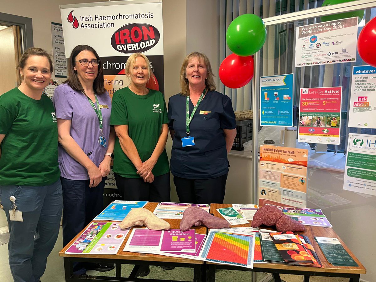 Irish Hepatology Nurses Association (IHNA) (@irishlivernurse) on Twitter photo The Nurses from the Hepatology Unit in Galway University Hospital promoting liver health while highlighting #WorldLiverDay2025 Well done to all involved 💚👏🏻 <a href="/IrelandLiver/">Irishliverfoundation</a> The Nurses from the Hepatology Unit in Galway University Hospital promoting liver health while highlighting #WorldLiverDay2025 Well done to all involved 💚👏🏻 <a href="/IrelandLiver/">Irishliverfoundation</a>