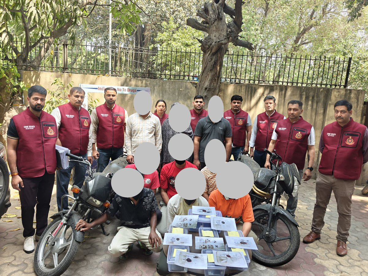 CrimeBranchDP's tweet photo. 🚨 RELENTLESS IN THE FIGHT AGAINST DRUGS 🚨
‘Operation Clean Sweep’ carried out by ANTF – Crime Branch, Delhi

Under the unwavering Zero Tolerance policy against narcotics, ANTF, Crime Branch, Delhi has struck a massive blow to organized drug crime with Operation Clean Sweep!

🔥 Major Highlights 🔥
•👮‍♂️ 10 accused arrested in a high-intensity crackdown
•💉 1667 grams of superfine quality heroin seized
•⚗️ 130 grams of a suspected chemical substance recovered
•🌐 Cartel operating across Punjab, J&K, Mewat, and Delhi/NCR
•🏠 5 properties worth ₹10 Crore identified for financial probe

This is a major victory in the mission to keep our streets drug-free!

Big Kudos to the Bravehearts:
⭐ Insp. Pankaj
⭐ ACP Anil Sharma
⭐ DCP Ms. Apoorva Gupta

Delhi Police stands firm—No Drugs 

🚨 नशे के खिलाफ अडिग जंग 🚨
ऑपरेशन क्लीन स्वीप | ANTF – अपराध शाखा, दिल्ली द्वारा

नशे के खिलाफ जीरो टॉलरेंस की कड़ी नीति के तहत, ANTF (अपराध शाखा, दिल्ली) ने ऑपरेशन क्लीन स्वीप के जरिए संगठित ड्रग माफिया पर बड़ा वार किया है!

🔥 मुख्य उपलब्धियाँ 🔥
•👮‍♂️ उच्च-तीव्रता वाली कार्रवाई में 10 आरोपी गिरफ्तार
•💉 1667 ग्राम उच्च गुणवत्ता की हेरोइन बरामद
•⚗️ 130 ग्राम संदिग्ध रासायनिक पदार्थ जब्त
•🌐 पंजाब, जम्मू-कश्मीर, मेवात और दिल्ली/NCR में फैला ड्रग नेटवर्क
•🏠 ₹10 करोड़ की 5 संपत्तियाँ आर्थिक जांच के दायरे में

यह अभियान हमारे समाज को नशा मुक्त बनाने की दिशा में एक बड़ी सफलता है।

सैल्यूट इन जाँबाज़ अफसरों को:
⭐ निरीक्षक पंकज
⭐ सहायक आयुक्त पुलिस अनिल शर्मा
⭐ पुलिस उपायुक्त श्रीमती अपूर्वा गुप्ता

दिल्ली पुलिस का संकल्प—ना नशा, ना रियायत।

#ZeroTolerance #DrugFreeIndia #OperationCleanSweep #DelhiPolice #नशामुक्तभारत

https://t.co/PegvjvLcv6

@LtGovDelhi 
@narcoticsbureau 
@DelhiPolice