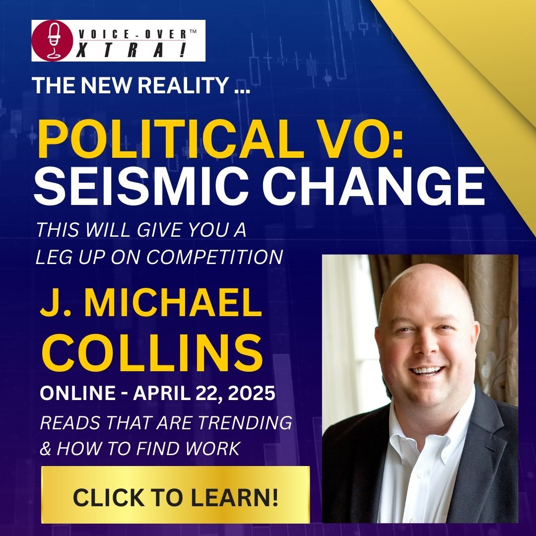Why miss out? Prepare to dive into the coming tsunami of POLITICAL VOICE OVERS! J. Michael Collins reveals his success tips ... conta.cc/42kVL8J ... #voiceover #voiceovers #political