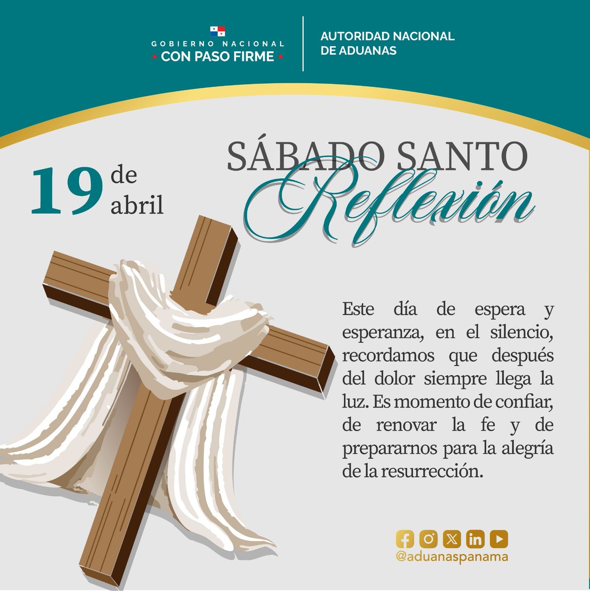 aduanaspanama's tweet image. En este periodo de Cuaresma, la Autoridad Nacional de Aduanas se hace eco del fervor religioso de los panameños, y los insta a vivir esta festividad con recogimiento y devoción cristiana.