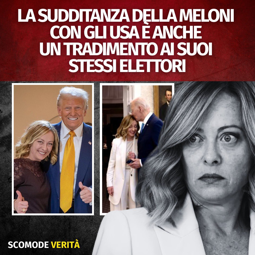 ale_dibattista's tweet photo. La Meloni, una che gioca a fare la Thatcher senza essere la Thatcher, è responsabile del tradimento. Leggete qui 👉 https://t.co/4309ZUZpHO e iscrivetevi al mio canale Substack https://t.co/j5I6s911TF