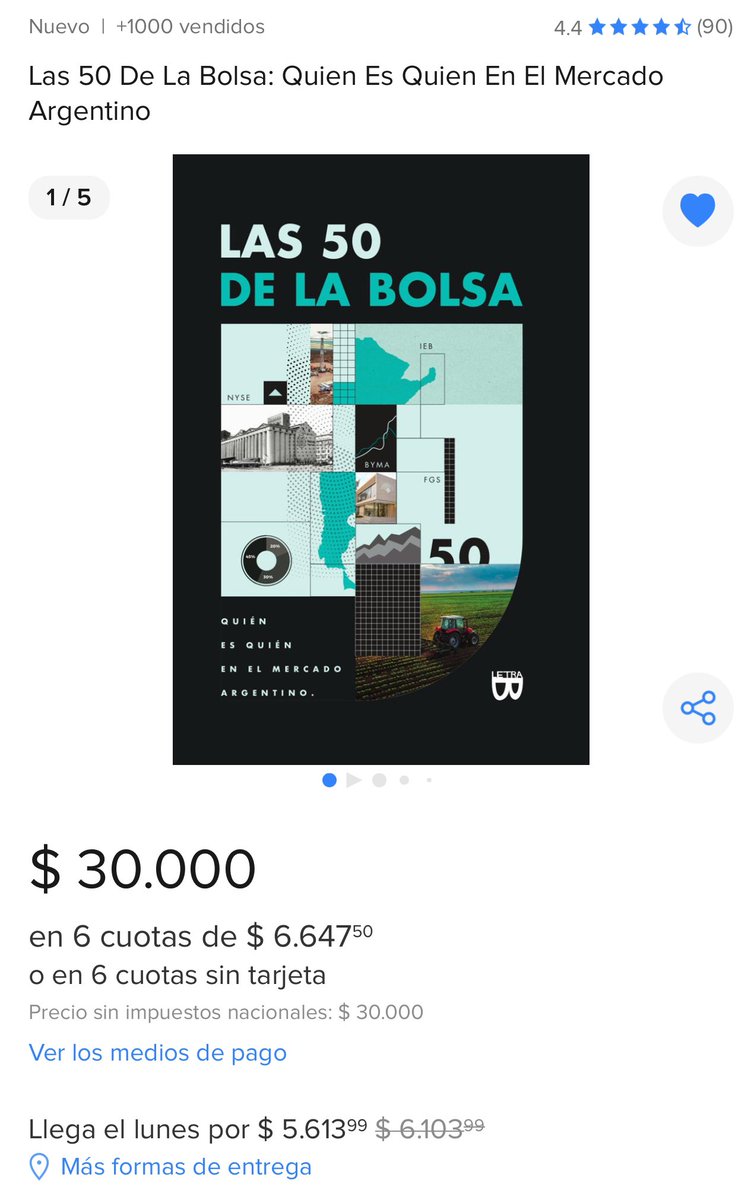 facusonatti's tweet photo. Una locura lo que pasa con 📚 #Las50delaBolsa ya se fueron más de 1000 ejemplares de la edición 2025 🔥 y son más de 2000 si sumamos la primera edición. Lo tienen disponible en $MELI 🛵

💃🏼 https://t.co/dTaMzkmxuq https://t.co/96YmqVsjLC