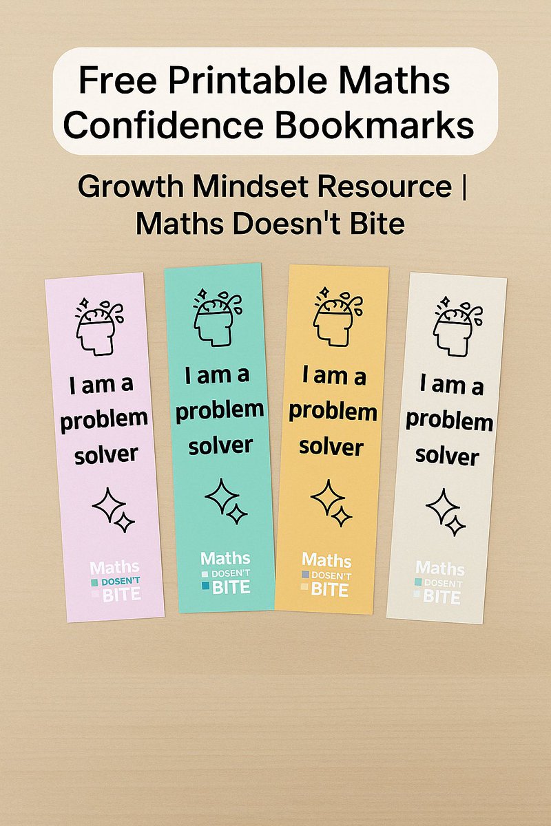 MathsDoesntBite's tweet photo. So incredibly grateful for the lovely response to my Maths Confidence Bookmarks 💛
If you’ve downloaded them, I’d love if you left a quick review!
Still free to grab here 👇
📎 https://t.co/eModzde9yN https://t.co/jnzbl3xY5W
