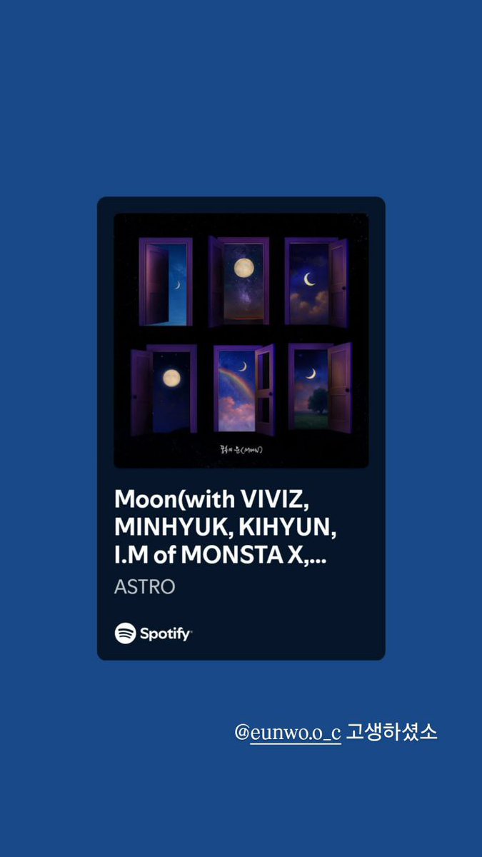 BTSAnswerBr's tweet photo. 📱INSTAGRAM — #RM (@.rkive) story;

🎵 ‘Moon’ (with VIVIZ, MINHYUK, KIHYUN,I.M of MONSTA X) - ASTRO

Namjoon marcou Cha Eunwoo;
🐨: @/eunwo.o_c  Você trabalhou duro

— A música é uma homenagem à memória de Moonbin do ASTRO, que faleceu há dois anos. Cha Eunwoo organizou e coordenou o projeto. 💜