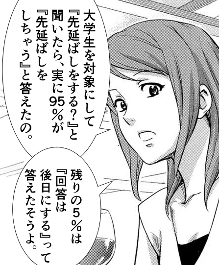 人間は大半が先延ばしをしてしまう、という話。 