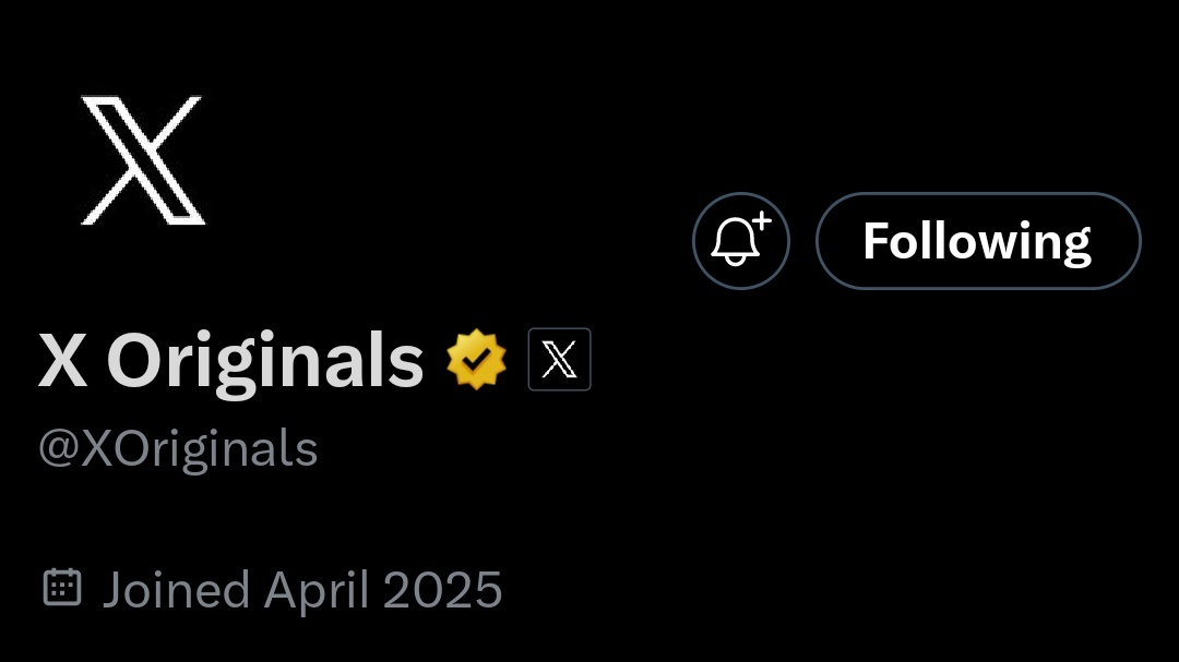 nima_owji's tweet image. BREAKING: X has created a new account for X Originals (@XOriginals)