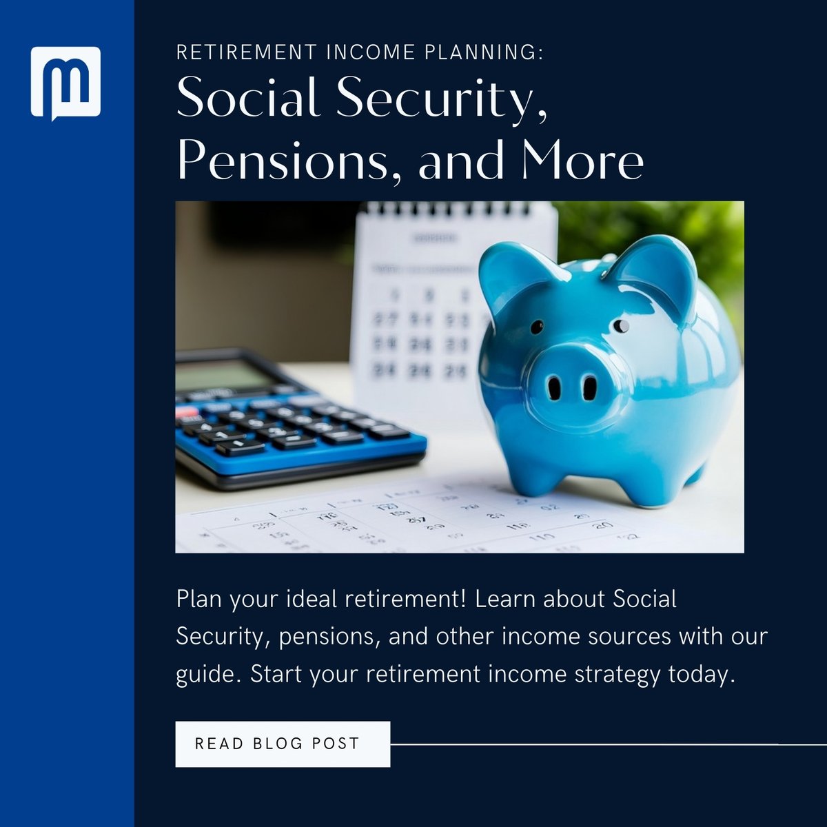 MainMFGWM's tweet photo. How will you replace your paycheck in retirement? Our new blog covers Social Security, pensions, and other income sources to help you build a solid plan.

https://t.co/UtObCI2K3M  

#RetirementIncome #FinancialPlanning #Pensions #MainFinancialGroup https://t.co/a6MH12rFig