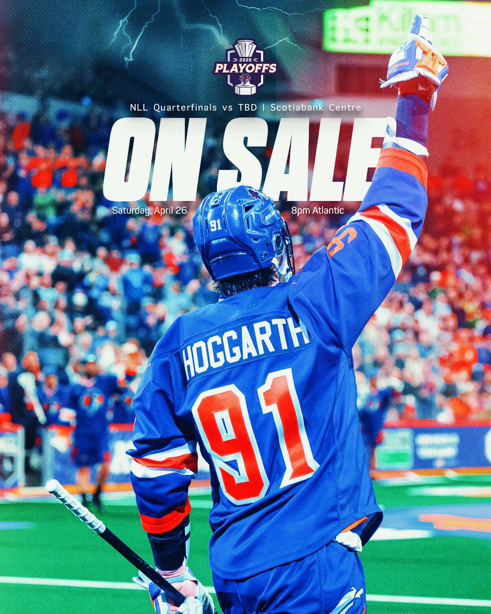 Tickets for the <a href="/NLL/">NLL</a> Quarterfinals are now on sale!

Saturday, April 26 vs TBD • 8pm AT

🎟️ HalifaxThunderbirds.com/Tickets
