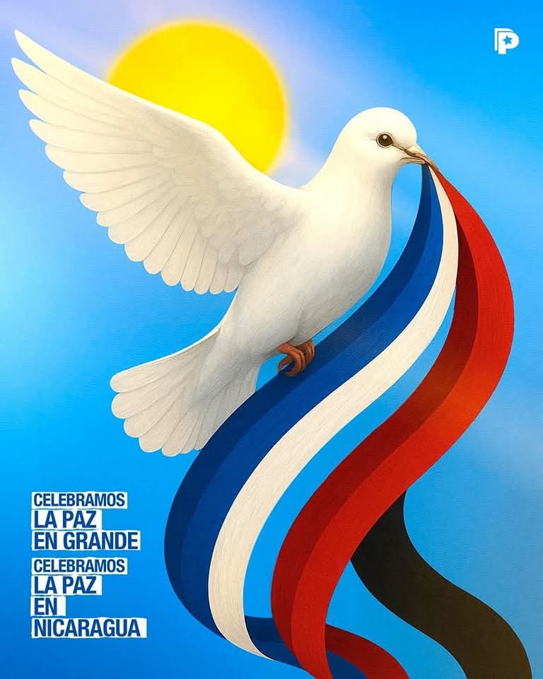 Hoy 19 de abril celebramos el Día Nacional de la Paz!! 
Que viva por siempre la paz en #Nicaragua 🕊️🕊️ #AbrilVictorioso #NoPudieronNiPodrán