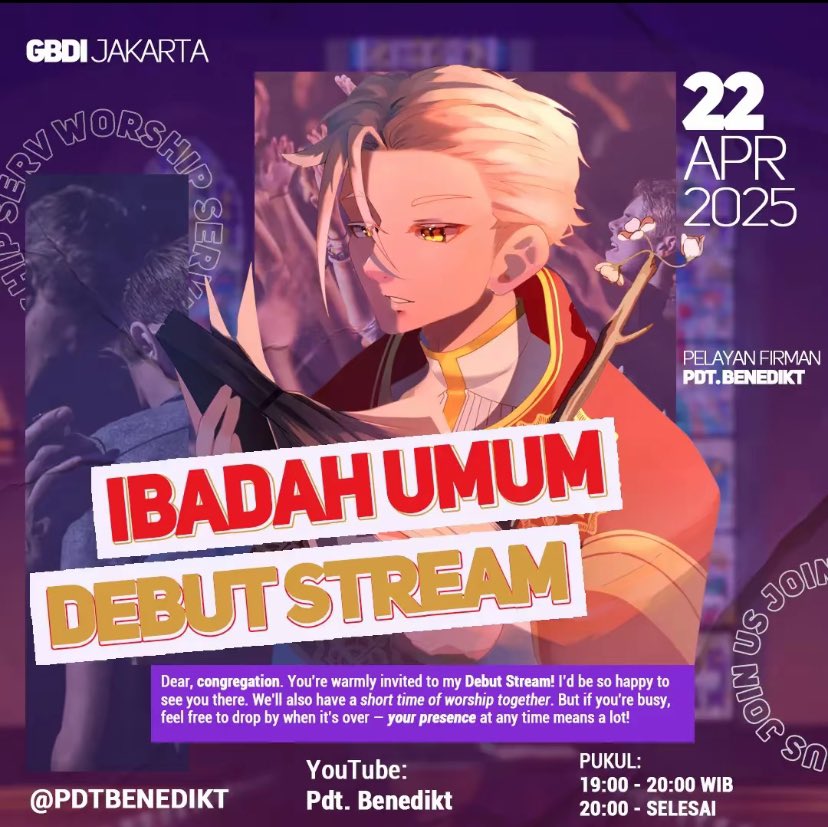 PaporotVTuberID's tweet photo. Ada x nya ternyata dan ada ibadat debut live streamnya ayo ramein!!! 😭😭😭 @PdtBenedikt https://t.co/EcchU2m5du