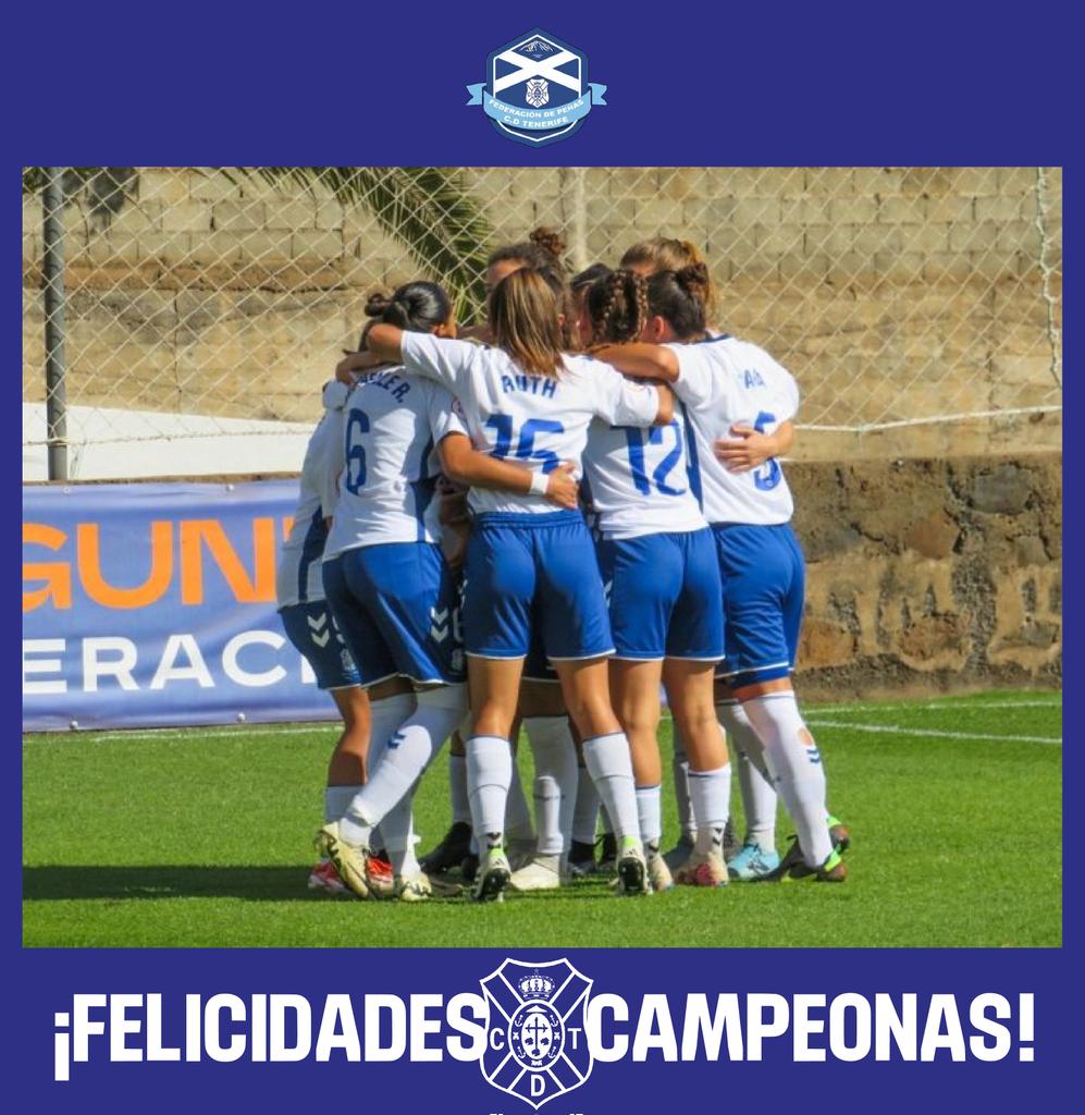 fpcdtenerife's tweet image. Desde la Federación de Peñas del CD Tenerife queremos trasladar nuestra enhorabuena al @CDTFundacion A, por el histórico campeonato conseguido.
Son el orgullo de todo el club ¡Felicidades campeonas!