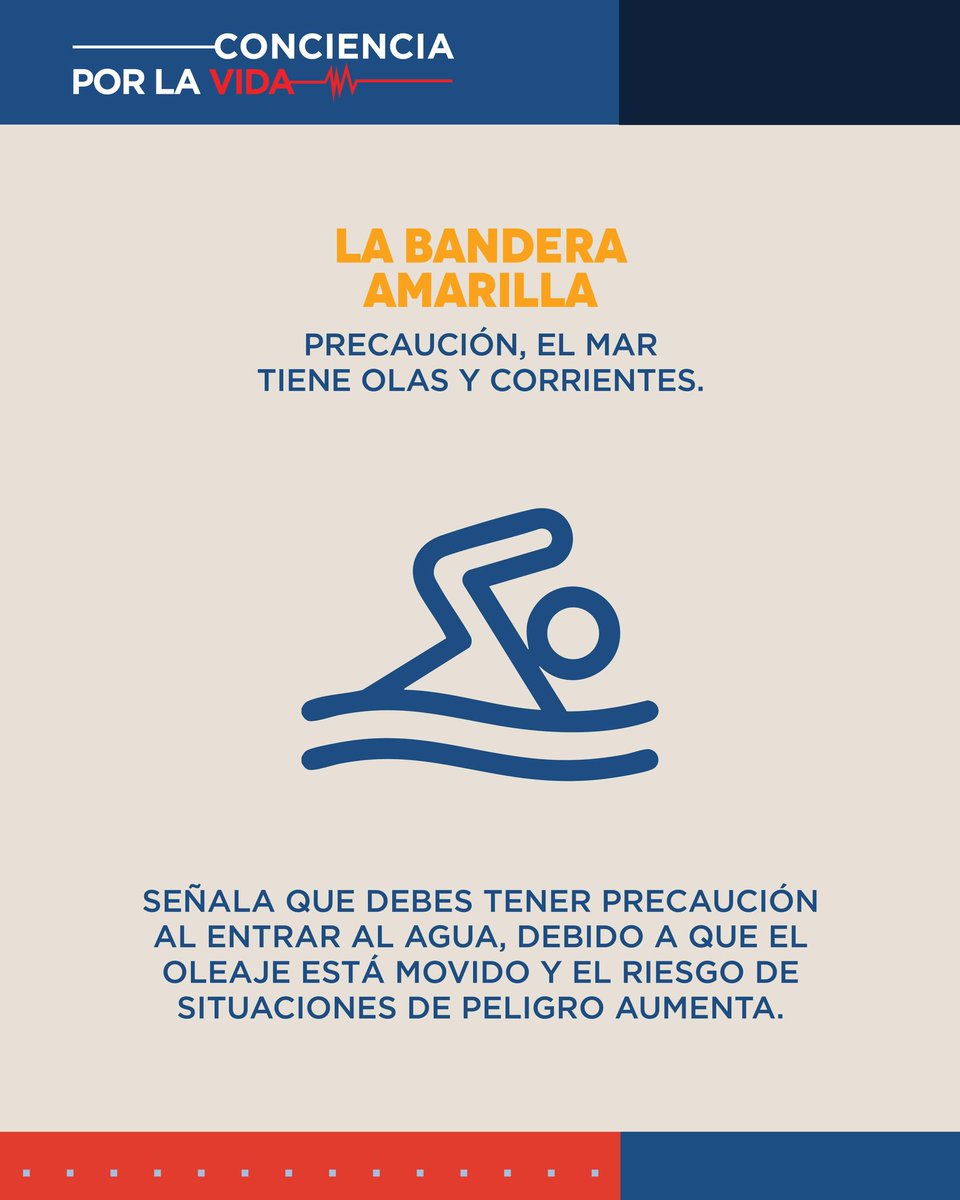 COE_RD's tweet photo. Durante esta #SemanaSanta2025, infórmate bien antes de visitar playas o balnearios. El color de las banderas te indica si es seguro o no disfrutar del agua. https://t.co/zGLjicgk3z