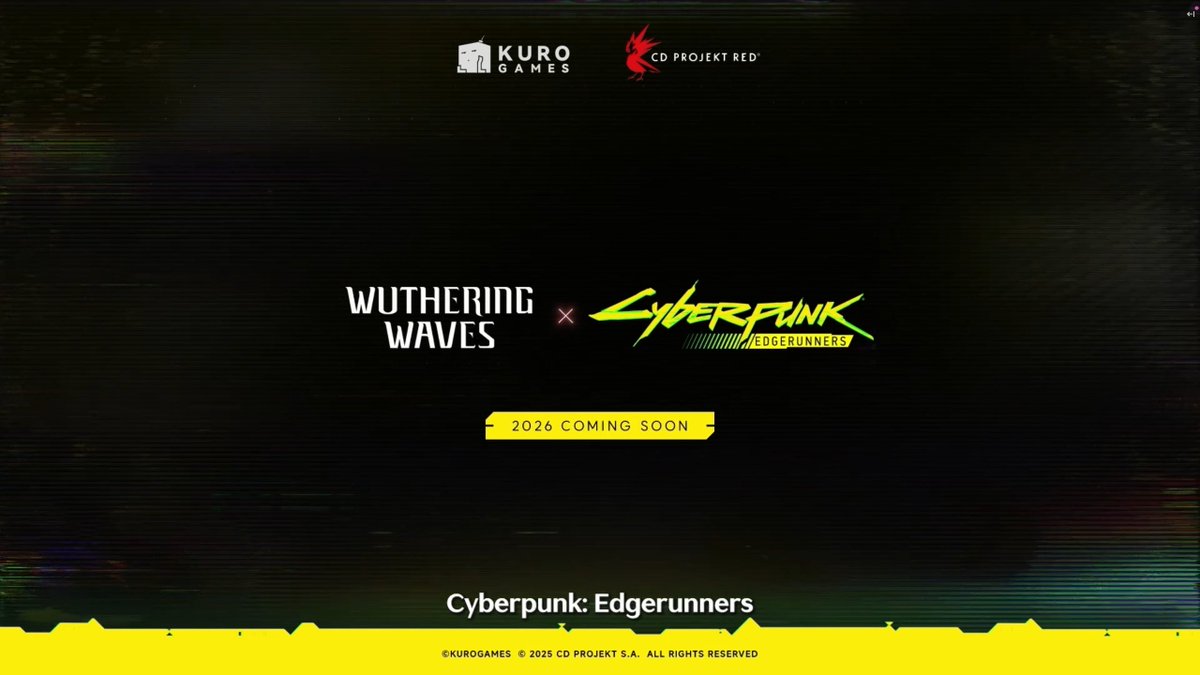 WuWa_Verse1's tweet photo. NEW COLLAB IN 2026: WUTHERING WAVES X CYBERPUNK!!! 

#WutheringWaves #鳴潮 https://t.co/QiuZJkThIU