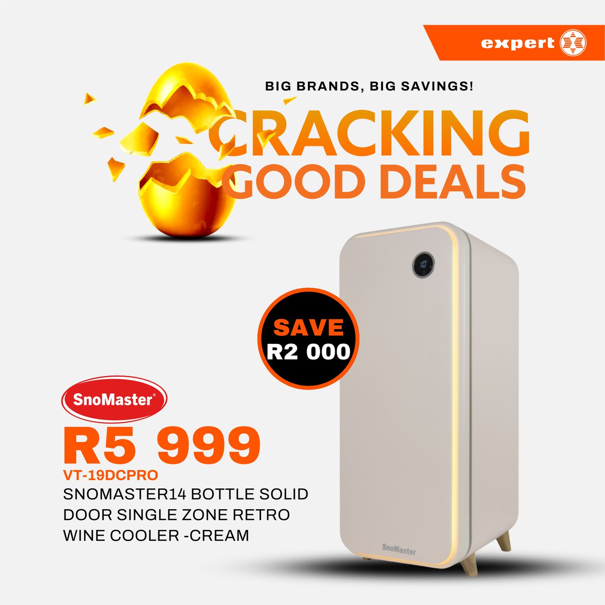 expertstores_sa's tweet photo. 🍷 Cool style meets chilled savings!
Save a cracking R2 000 on the SnoMaster 14-Bottle Retro Wine Cooler – now just R5 999!
✨ Stylish. Compact. Wine-ready.
Shop now while stocks last!
https://t.co/iX1I3xzTX5
#ExpertSA #CrackingGoodDeals #SnoMaster #WineCoolerStyle https://t.co/jL8HHykqb6