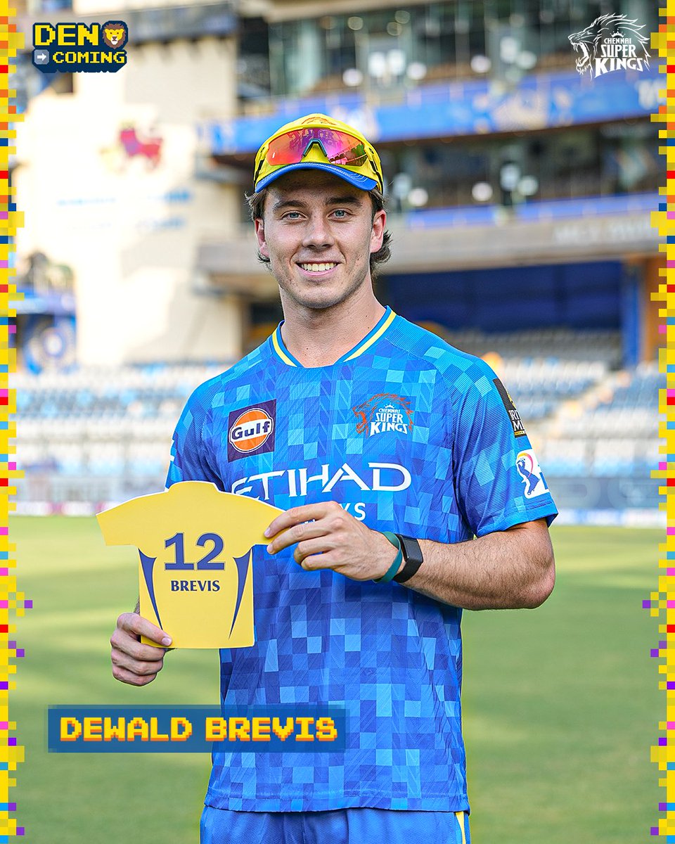 DB at WankheDEN 🏟️. This time in #Yellove!💛🥳
Welcome to the pride, Brevis! 🦁

#Dencoming #WhistlePodu 🦁💛