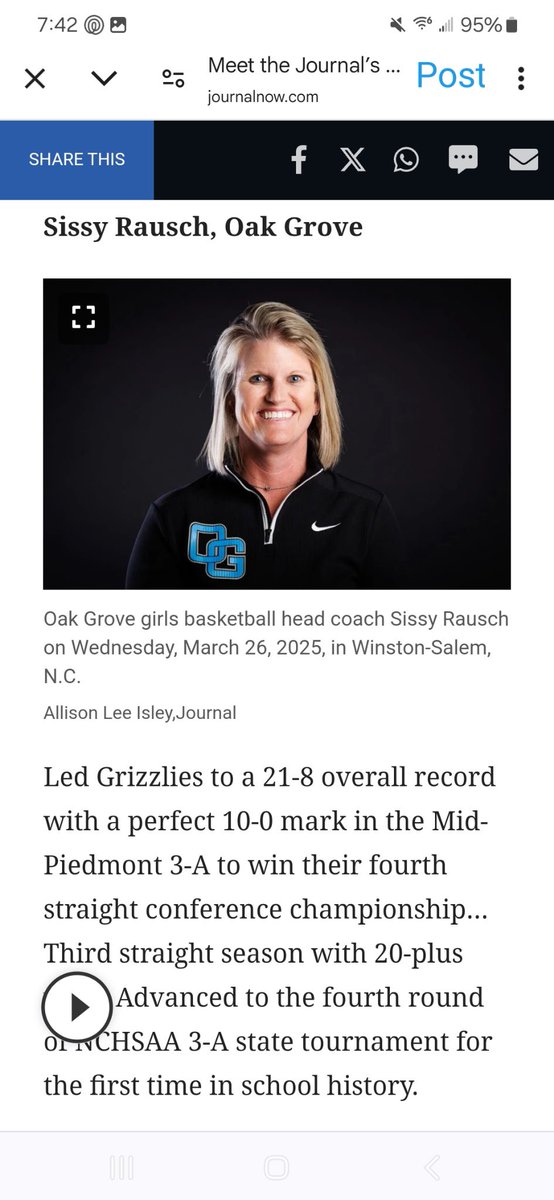 Oak Grove Women’s Basketball (@oghswomensbball) on Twitter photo Huge shoutout to <a href="/JournalNow/">Winston-Salem Journal</a> and <a href="/Marc_Pruitt/">Marc Pruitt</a> for covering our women’s sports.
WS Journal All Area Team
<a href="/corahadley26/">Cora Hadley</a> Huge shoutout to <a href="/JournalNow/">Winston-Salem Journal</a> and <a href="/Marc_Pruitt/">Marc Pruitt</a> for covering our women’s sports.
WS Journal All Area Team
<a href="/corahadley26/">Cora Hadley</a>