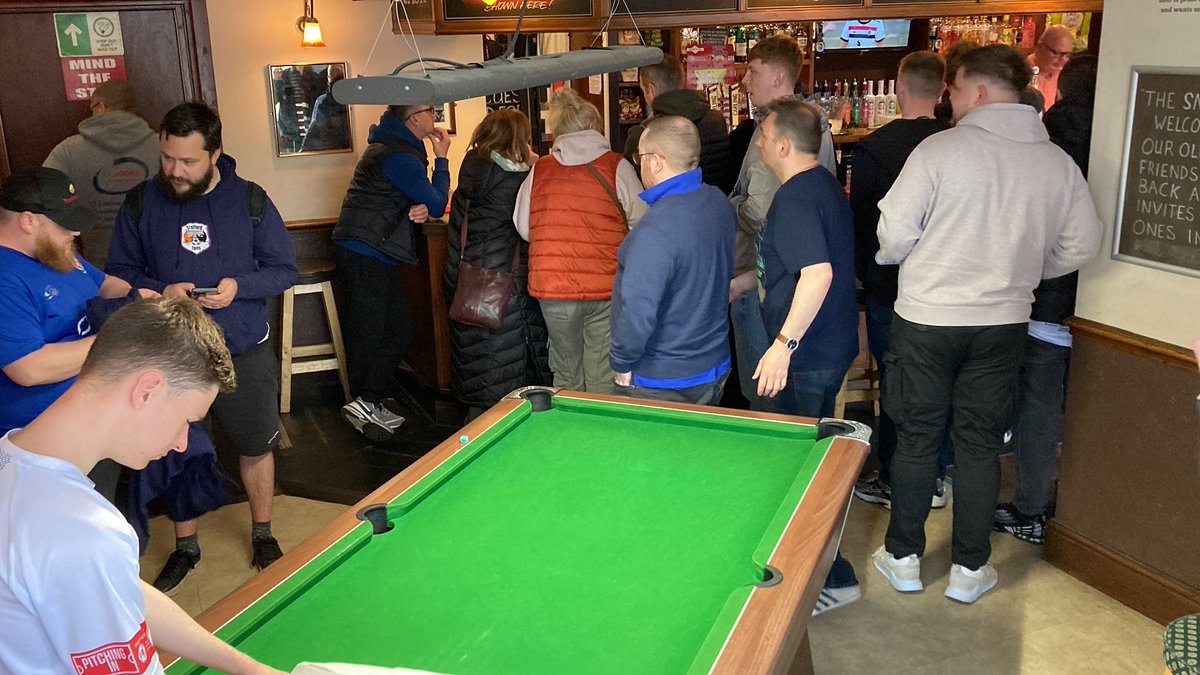 We’ve arrived! (At the pub that is) The sign on the door says “enter as a stranger, leave as a fiend”