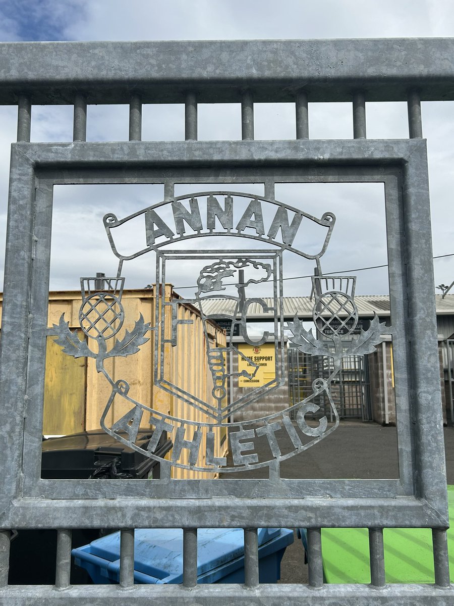 RPCowling's tweet photo. We’ve arrived for today’s match in Scotland, and really looking forward to it. Currently enjoying a drink in the bar before the Club Shop opens.

@AnnanAthleticFC vs @ArbroathFC in the Scottish First Division.

#groundhopping https://t.co/7TweQlCnSF