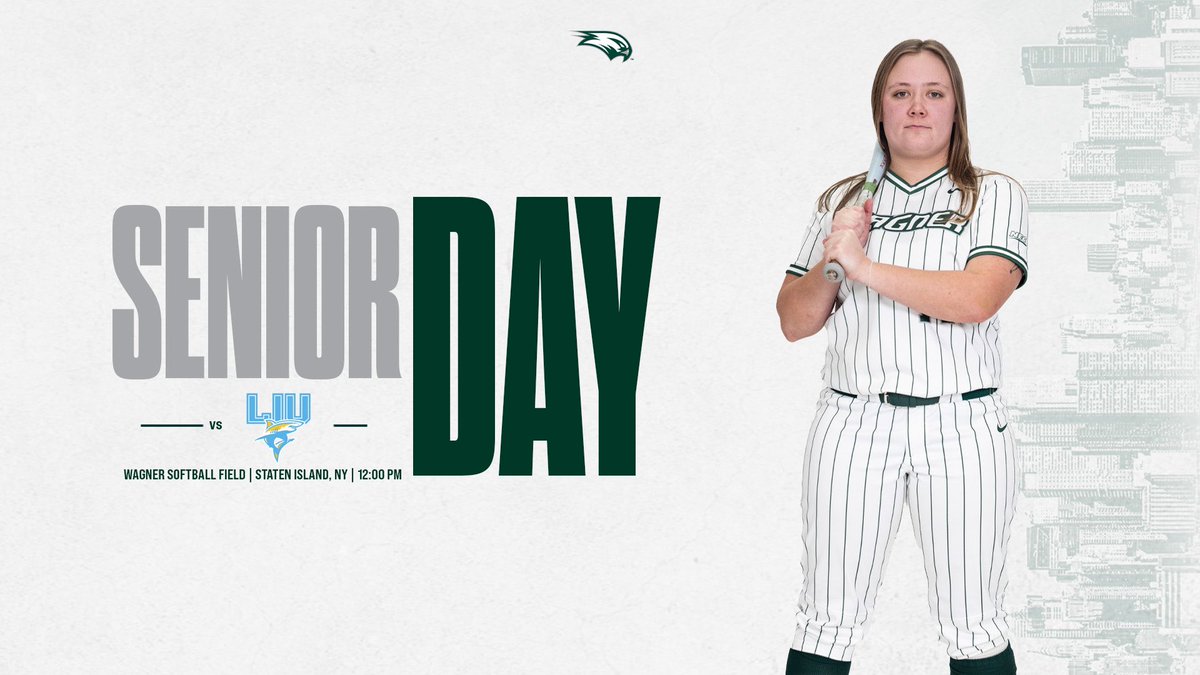 IT’S SENIOR DAY!!

🆚 LIU
⏰ 12:00 PM
📍 Staten Island, NY 
🏟️ Wagner Softball Field 
📺 NEC FRONT ROW ⏩ shorturl.at/n1MzL
