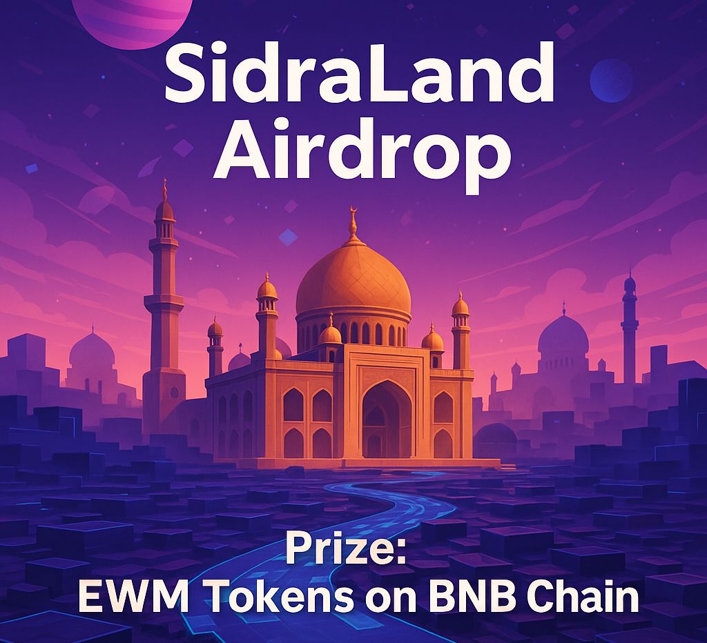 maljefairitoken's tweet photo. 🚀 Official SidraLand Airdrop is LIVE! 🎊  

💎 Invest or add to your current investment &amp; get rewarded with $Ewave tokens on BNB Network!  

🔗 Join our Airdrop group for details ⬇️👇 

[https://t.co/XU5n7nqtk9]  

#SidraChain #SidraBank #Sidra #SDA #Airdrop #Crypto #BNB #DeFi https://t.co/PG8myjYVCo