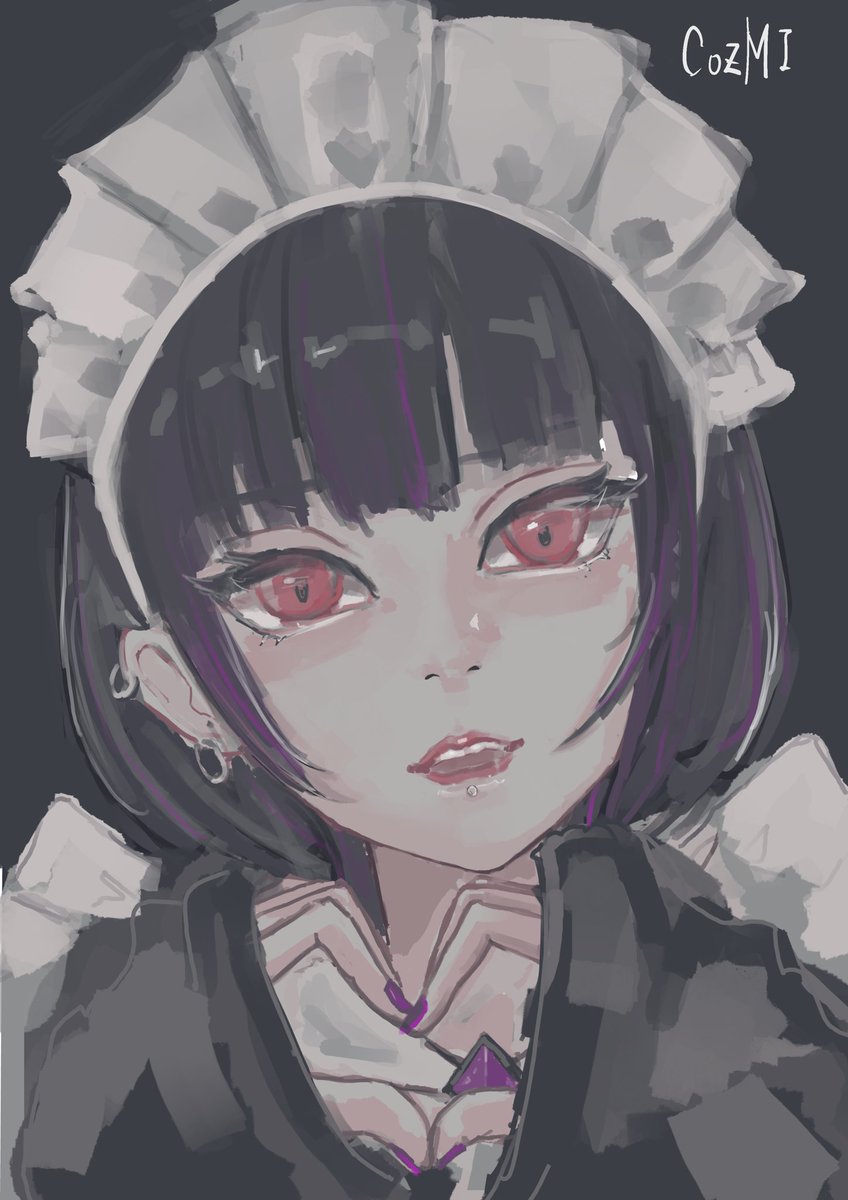 CoZmiillust's tweet photo. #イラスト練習　#イラスト練習中　#創作イラスト　#illustration  
💜🖤 https://t.co/VbuwYAJo1u