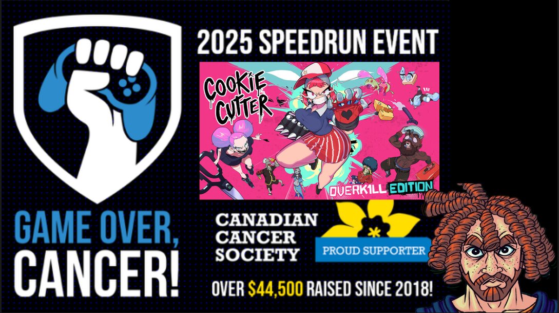 Joshua Gerard (@eternalredgamer) on Twitter photo In about a couple hours I'll be once again participating in the Game Over Cancer Speedrunning event. This time I'll be playing Cookie Cutter! Join me at 10:15 EST for hopes of breaking another WR! Stream will be here twitch.tv/strizer86. See you there! <a href="/CookieCutterDev/">โ Cookie Cutter โ</a> In about a couple hours I'll be once again participating in the Game Over Cancer Speedrunning event. This time I'll be playing Cookie Cutter! Join me at 10:15 EST for hopes of breaking another WR! Stream will be here twitch.tv/strizer86. See you there! <a href="/CookieCutterDev/">โ Cookie Cutter โ</a>