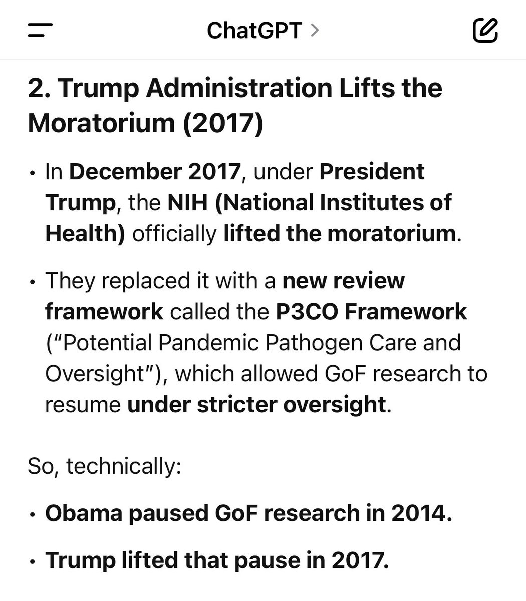 OfficialKruYME's tweet photo. @atensnut Trump is the one responsible for the Covid-19 leak because he’s the one who lifted the ban Obama had put on GoF researches. And the reason why the Trump Administration loves MAGA Loyalist is because they’re the most gullible people on this country. They don’t fact-check. https://t.co/nBOERHeL4G
