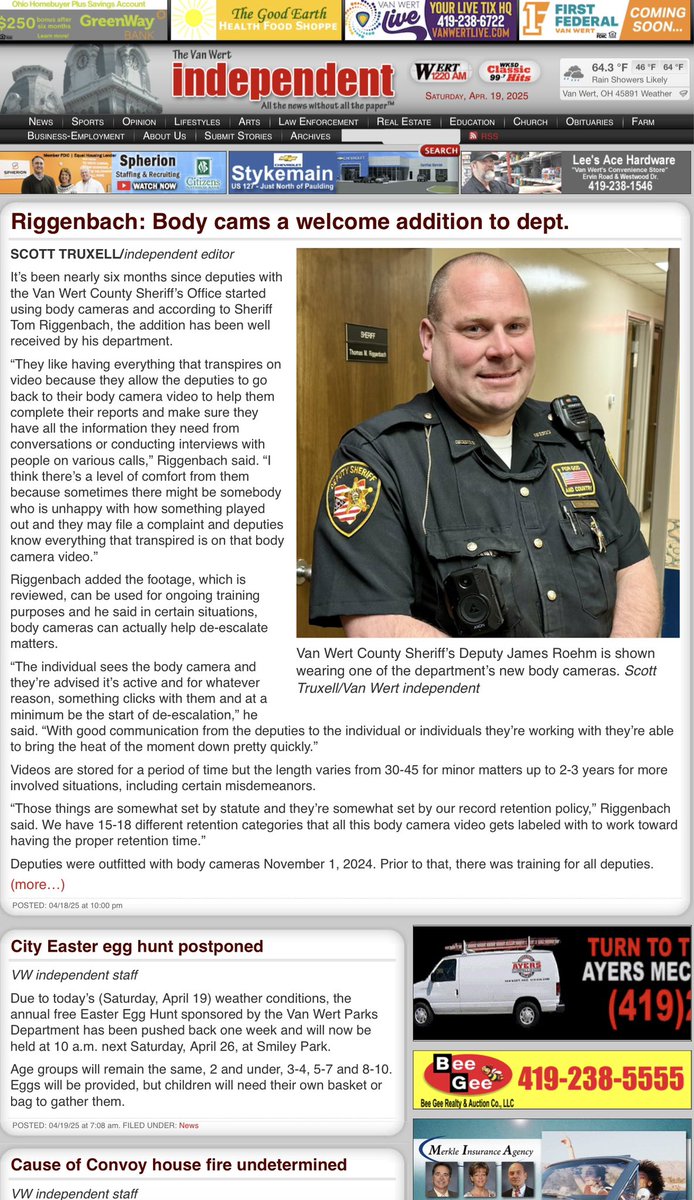 Today’s front page. Check it out free of charge, no paywall ever, no email sign-up, thevwindependent.com/news/