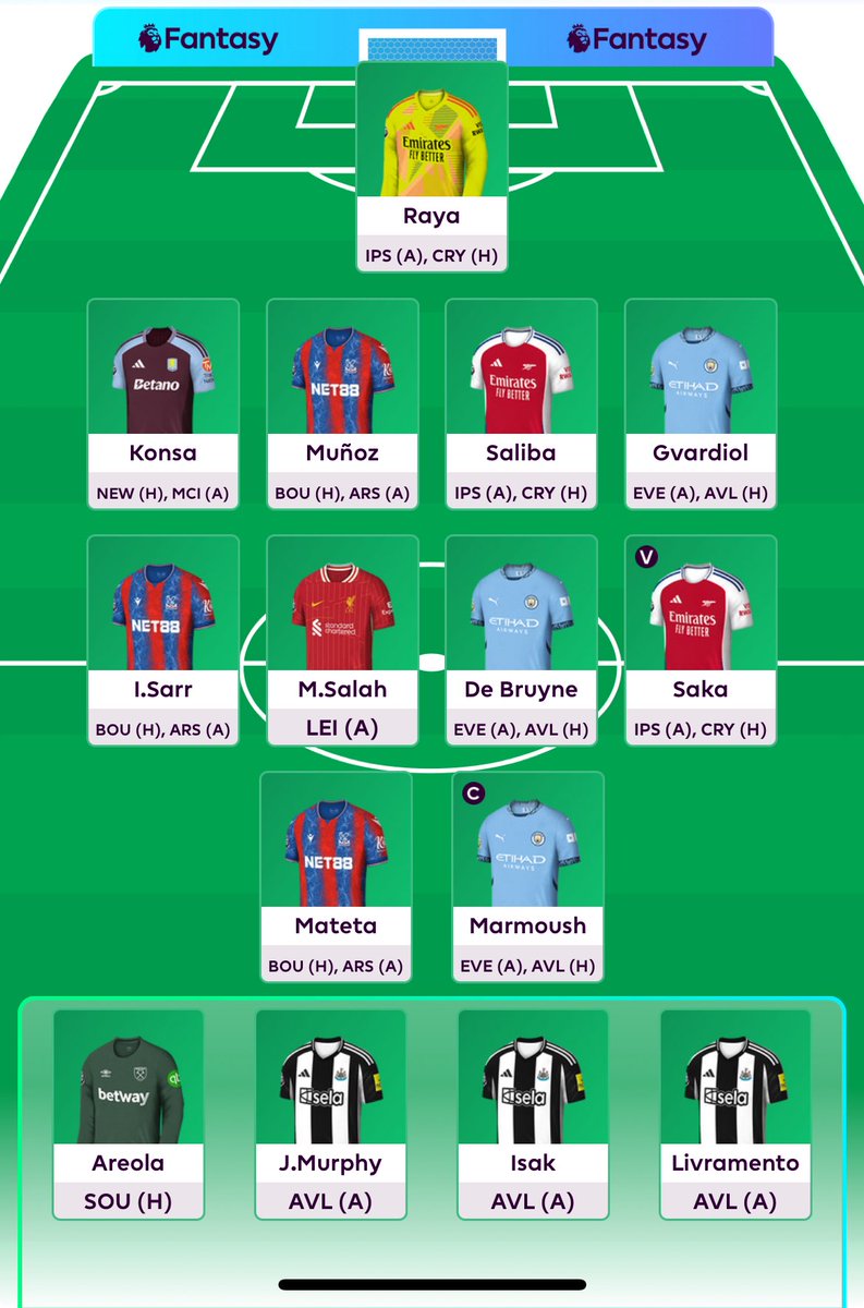 spacejosh007's tweet photo. #DGW33 Battle Plan ππ¨
Bench Boost β
Foden π KDB
AWB π Konsa
Β© Marmoish π§’ π
π 308k
π¦ Β£0.5m
Goodluck guys π
#FPLCommunity #FPL #Fantasy #DGW33 #EPL #Football #PremierLeague #FPLChat https://t.co/oUzekhcX8D