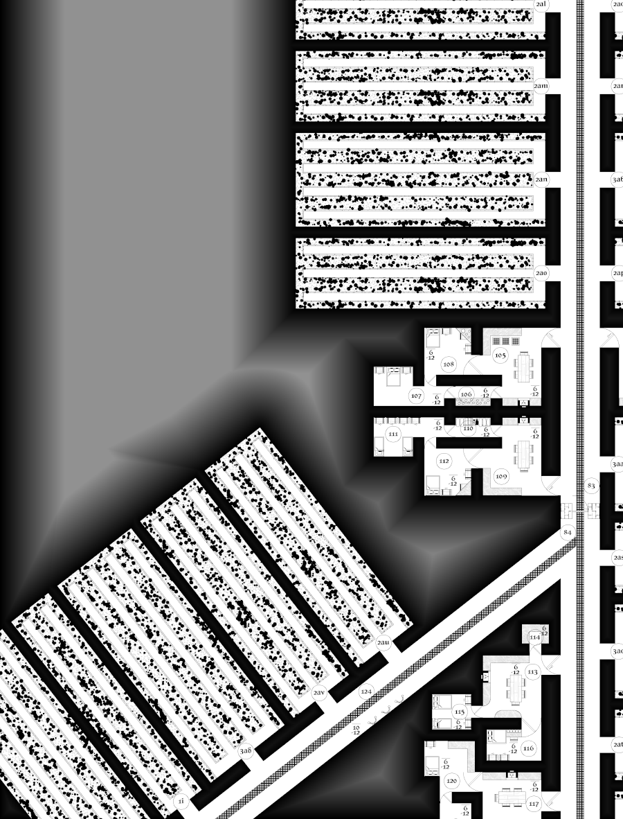 ZathrasAdventur's tweet image. #dungeon24 #Day124 Two grey figures hang from manacles on spikes in the hallway, and a third manacle is open and available. The air smells of ammonia and decay coming from the portals opening into the passageway. Down the passageway runs a grilled gutter. zathras.wikidot.com/dailydungeon