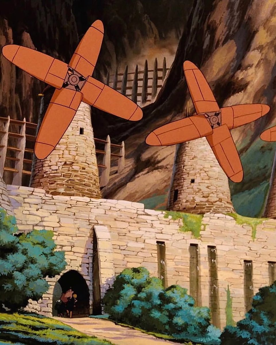 anime_'s tweet photo. Studio Ghibli architecture 🏰 https://t.co/gTjEaCeWh1