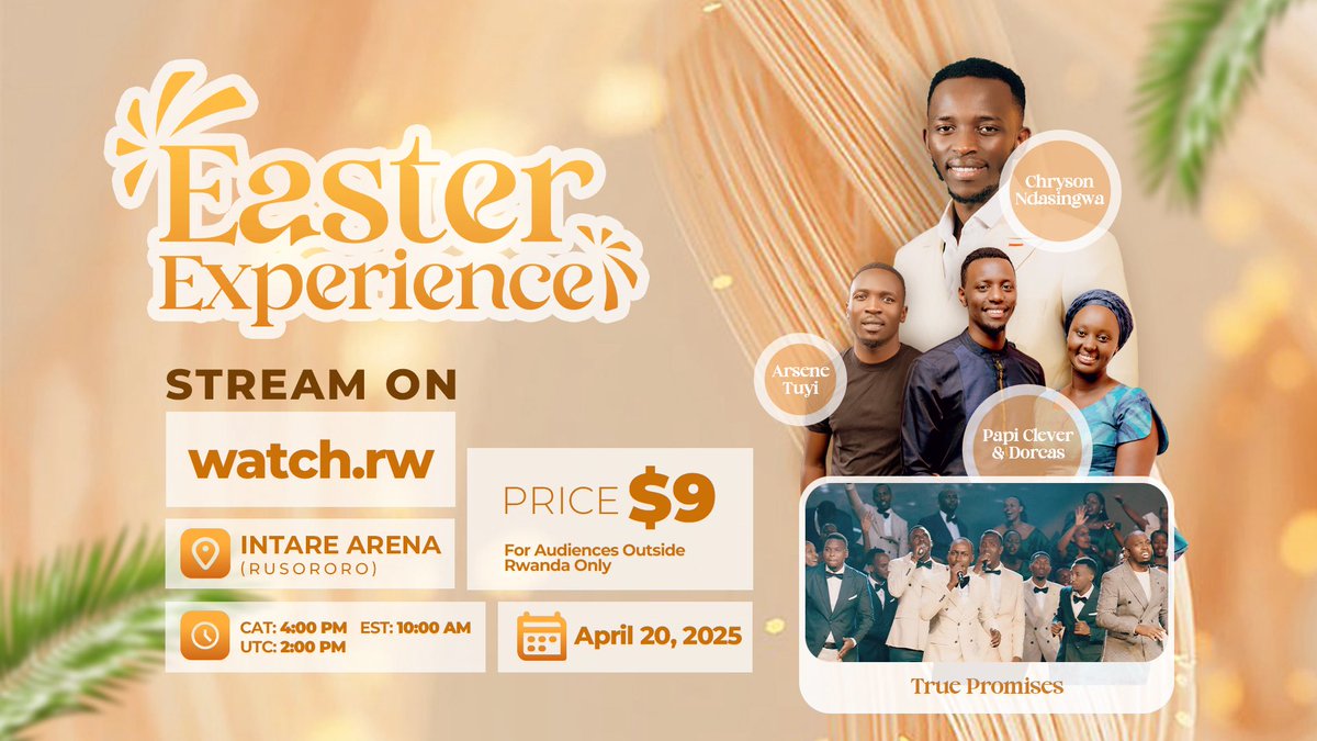 Aho waba uri he hose ku isi, Easter Experience iri hafi yawe kurusha uko wabyibwira! Kanda kuri uru rubuga maze twifatanye kwizihiza instinzi y’Umusaraba.”

Link: watch.rw/watch/live/52/…