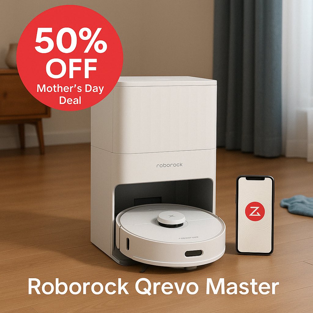 Pokesports88931's tweet photo. Get yours here! https://t.co/nJCxhtGi7l

50% OFF for Mother’s Day! The Roborock Qrevo Master vacuums, mops, self-cleans, and dodges clutter like a pro.
Why clean when your robot can do it all?

#SmartHome #Roborock #MothersDaySale #TechDeals #RobotVacuum #HomeEssentials https://t.co/lqZZBx5Ece