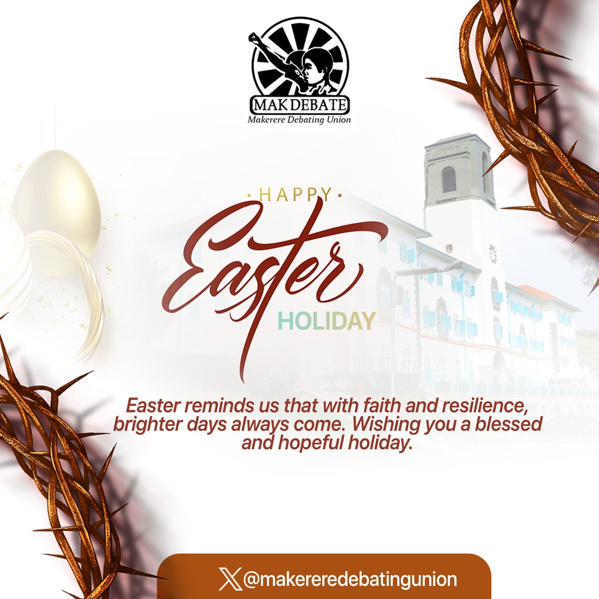 makdebateunion's tweet image. Happy Easter from Makerere Debate Union! We hope you have a wonderful holiday filled with happiness and joy.