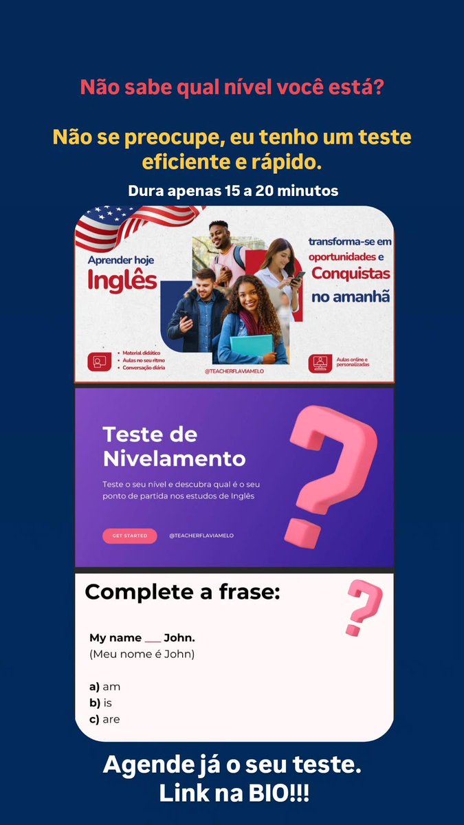 flaviamfs_'s tweet photo. 🇺🇸 Aulas particulares de Inglês:
TRANSFORMA sua vida, você pode:
- Ganhar mais e em dólar;
- Morar em países mais seguros;
- Ter uma qualidade de vida melhor;
- Interagir e conhecer mais pessoas,
- Ser um profissional mais competitivo e qualificado, etc.
Link na BIO!!! 🫡✌🏻🇺🇸 https://t.co/tq1HSP2oFB